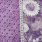Purple Floral Print Linen Organza Fabric 17610