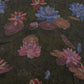 Olive Green Floral Print Modal Satin Fabric 20843