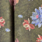 Olive Green Floral Print Modal Satin Fabric 20843