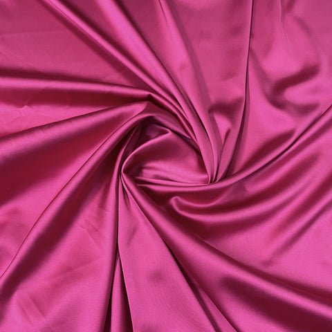 Exclusive Hot Pink Solid Celina Satin Fabric
