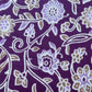 Purple Brown Flower Print Cotton Fabric 16114