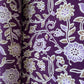 Purple Brown Flower Print Cotton Fabric 16114