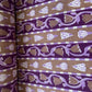 Brown Purple Floral Print Cotton Fabric 16115