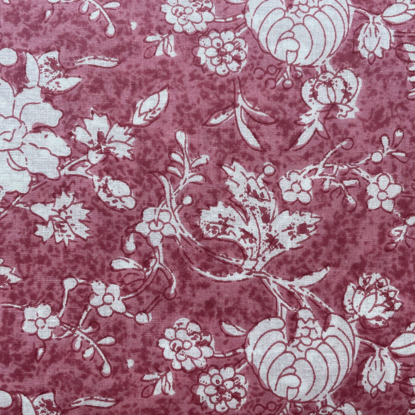 Pink Floral Print Cotton Fabric 16218