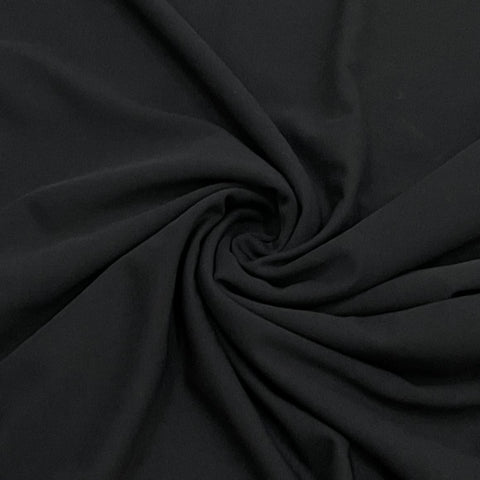 Exclusive Black Solid Banana Crepe Fabric 13340