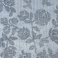 Off White Black Floral Foil Thread Sequins Embroidery Cotton Fabric 15428