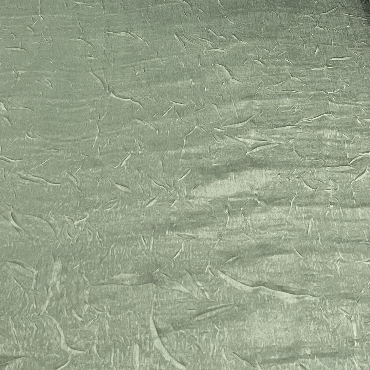 Green Solid Crushed Chanderi Velvet Fabric CF-13280
