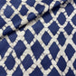 Dark Blue Geometrical Batik Pure Cotton Fabric