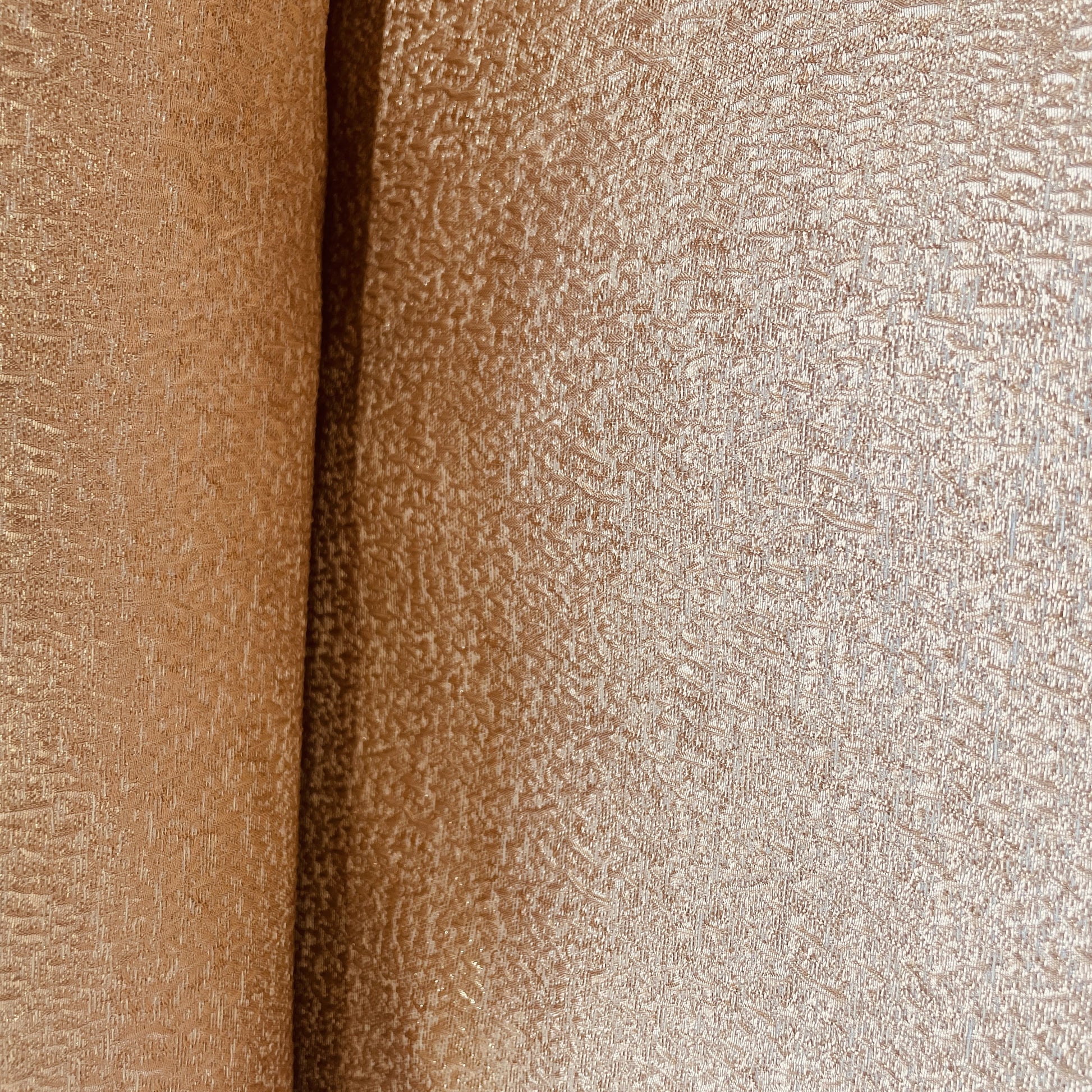Light Pink Solid With Golden Brocade With Lurex Fabric 12365