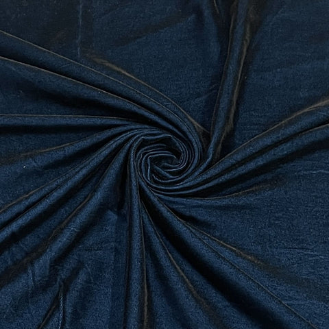 Classic Teal Blue Solid Velvet Fabric