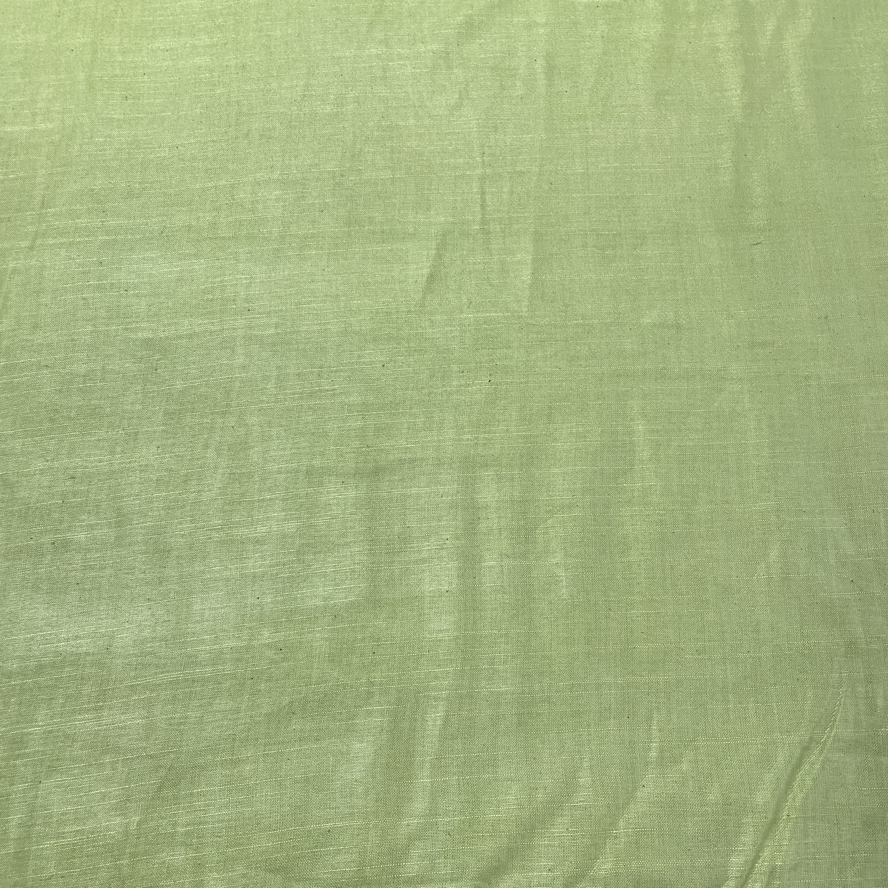 Lime Green Solid Cotton Khadi Fabric