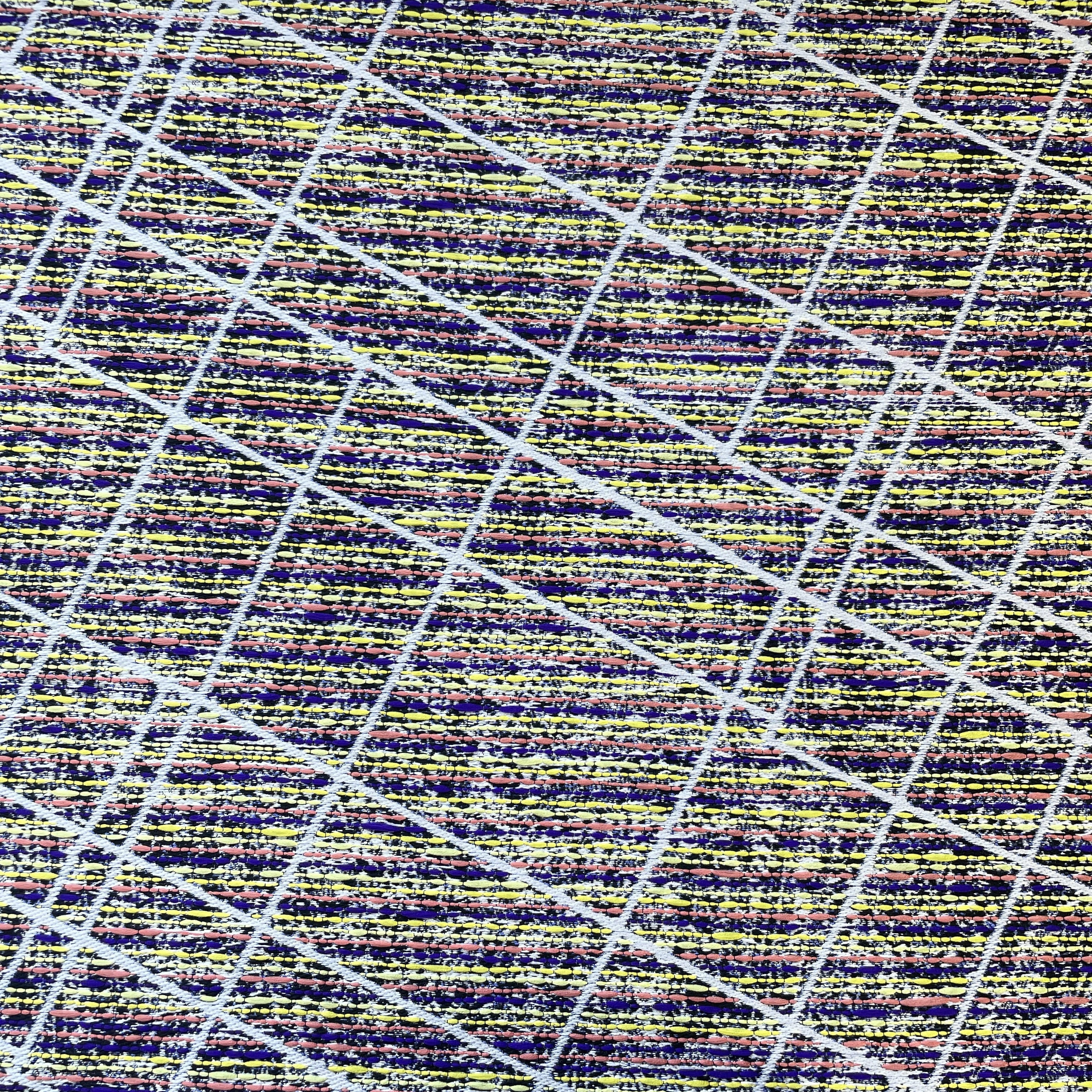 Blue Stripe Handloom Brocade Jacquard Fabric 12345