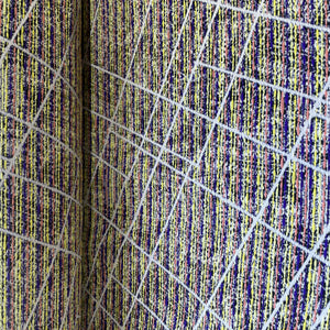 Blue Stripe Handloom Brocade Jacquard Fabric 12345