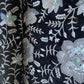 Maroon & Silver Floral Sequence Embroidery Georgette Fabric 12963