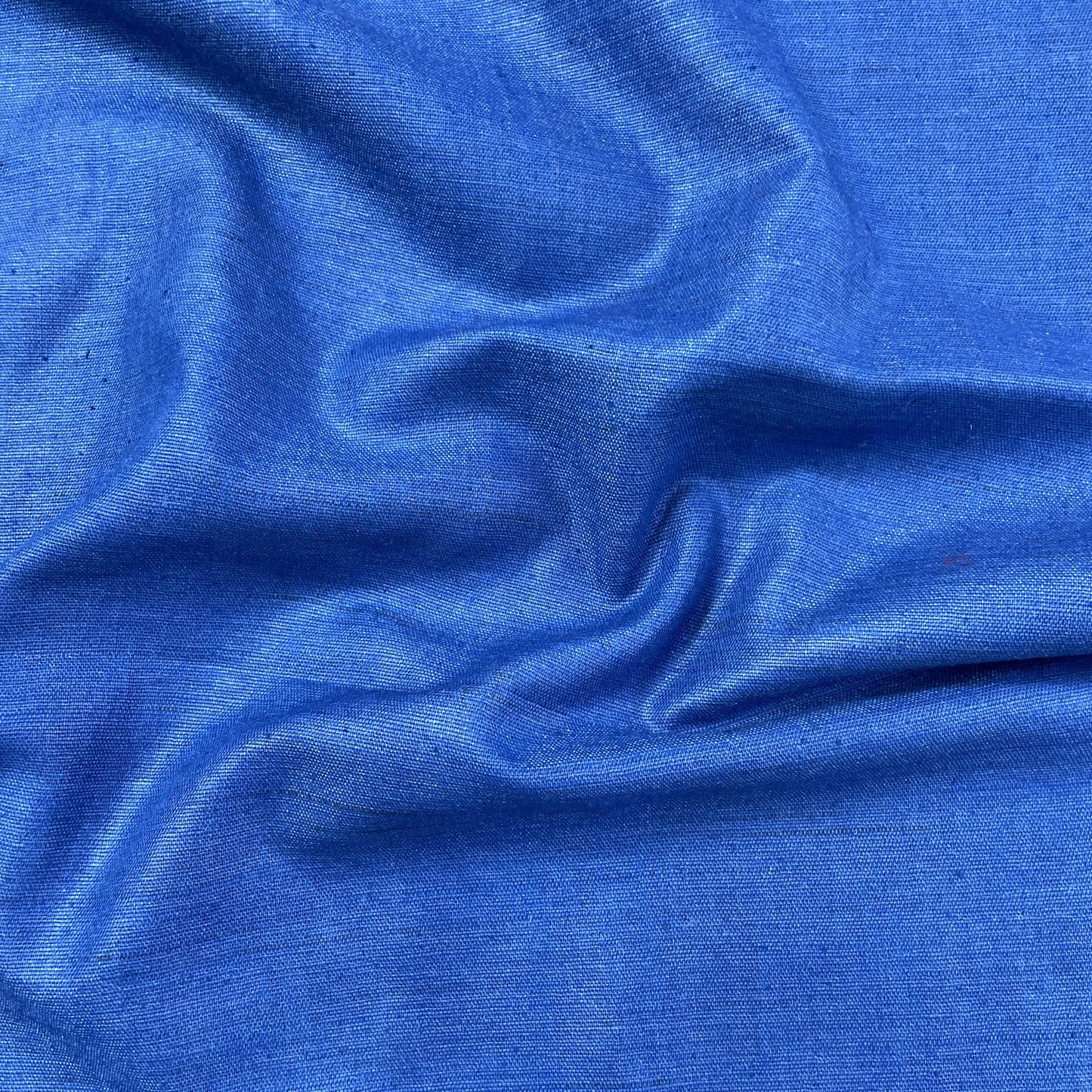 Navy Blue Solid Cotton Khadi Fabric