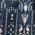 Black and Gold Foil Embroidery Georgette Fabric 17852
