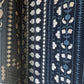 Black and Gold Foil Embroidery Georgette Fabric 17852
