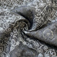 Grey Geometrical Sequins Embroidery Dyeable Tissue Fabric 16254