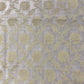 Classic White Gold Traditional Floral Jacquard Dyeable Cotton Staple Fabric