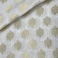 Classic White Gold Buti Jacquard Dyeable Cotton Staple Fabric