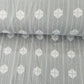 Light Grey & White Geometrical Handwoven Cotton Fabric - TradeUNO