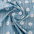 Blue & White Geometrical Handwoven Cotton Fabric - TradeUNO