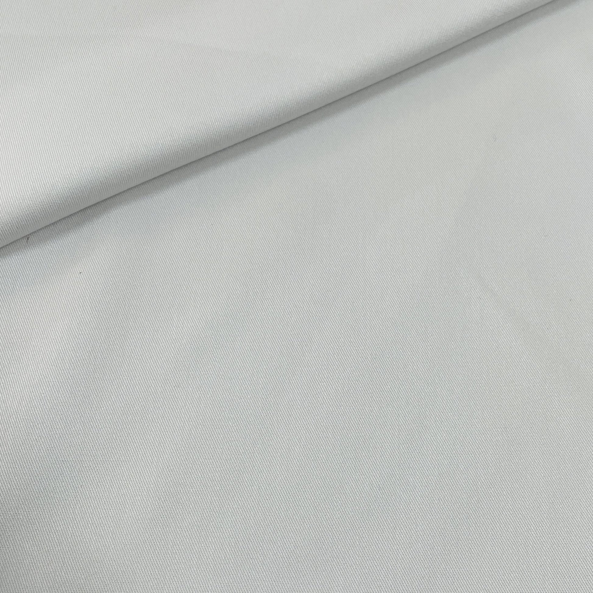 Premium White Solid Modal Twill Fabric