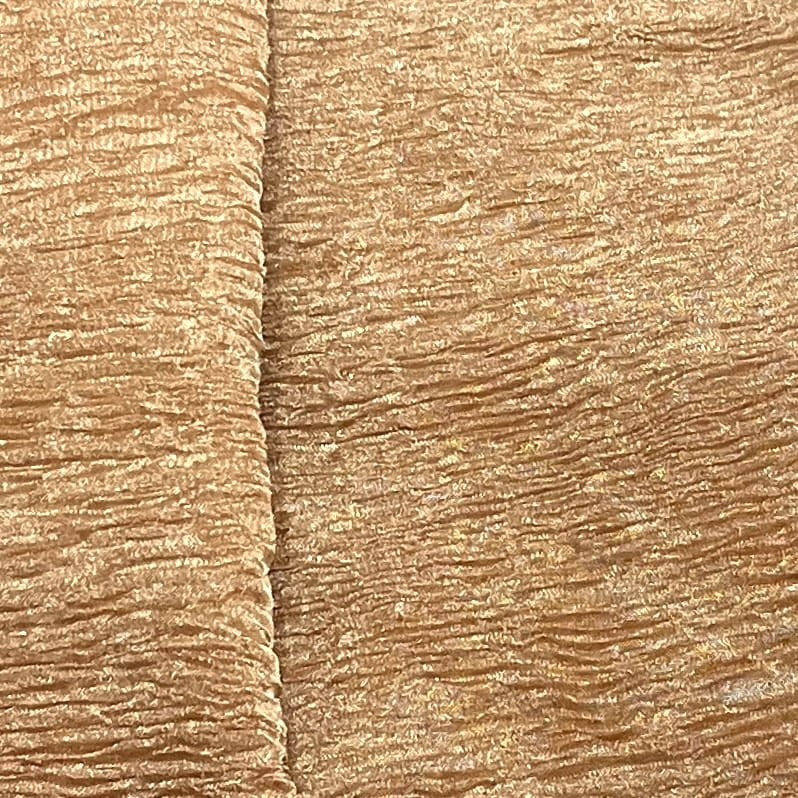 Dusky Orange Solid Shimmer Crushed Tissue Fabric - TradeUNO