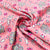 Pink Bandhani Foil Print Chanderi Silk Fabric