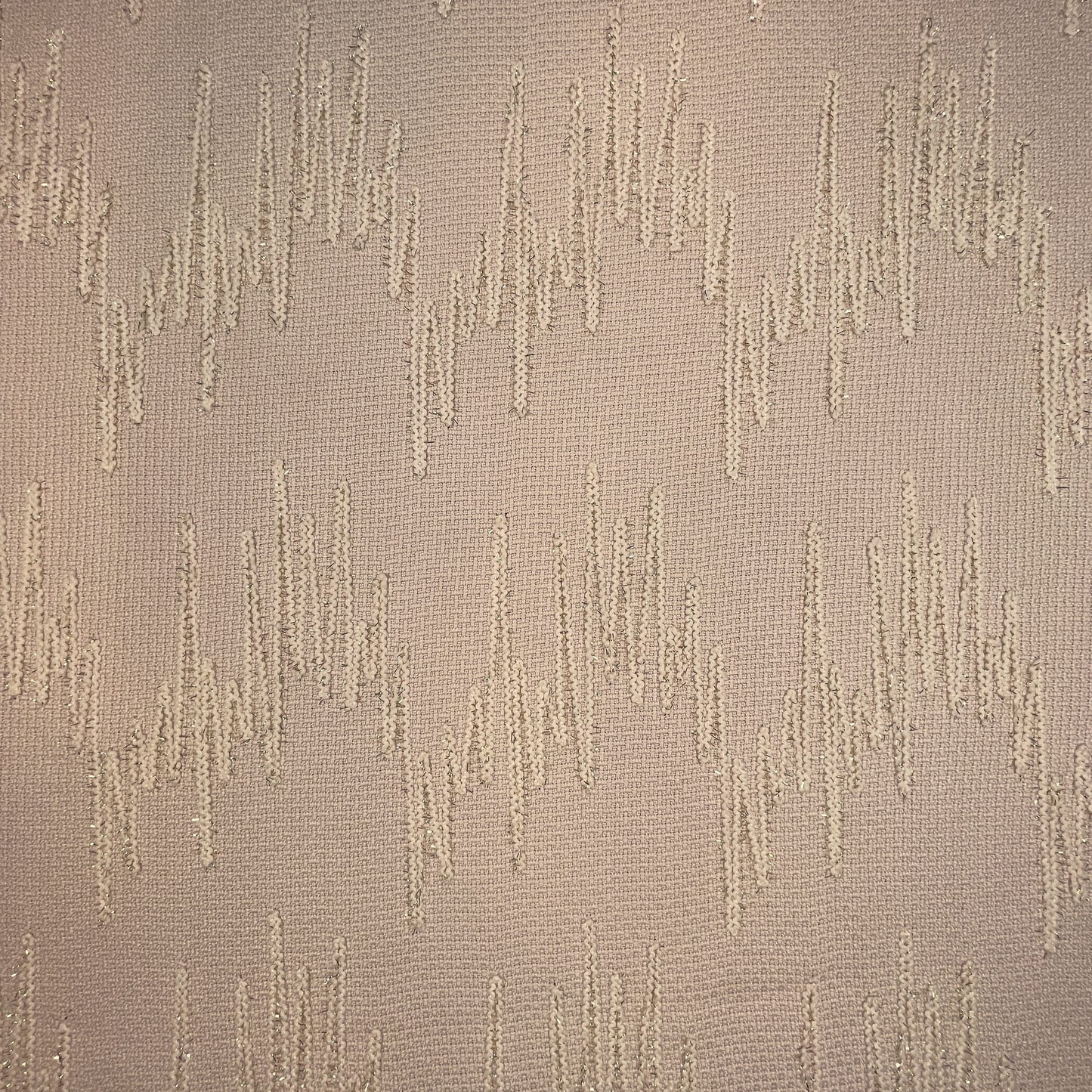 Premium Peach Pink Abstract Handloom Tweed Fabric