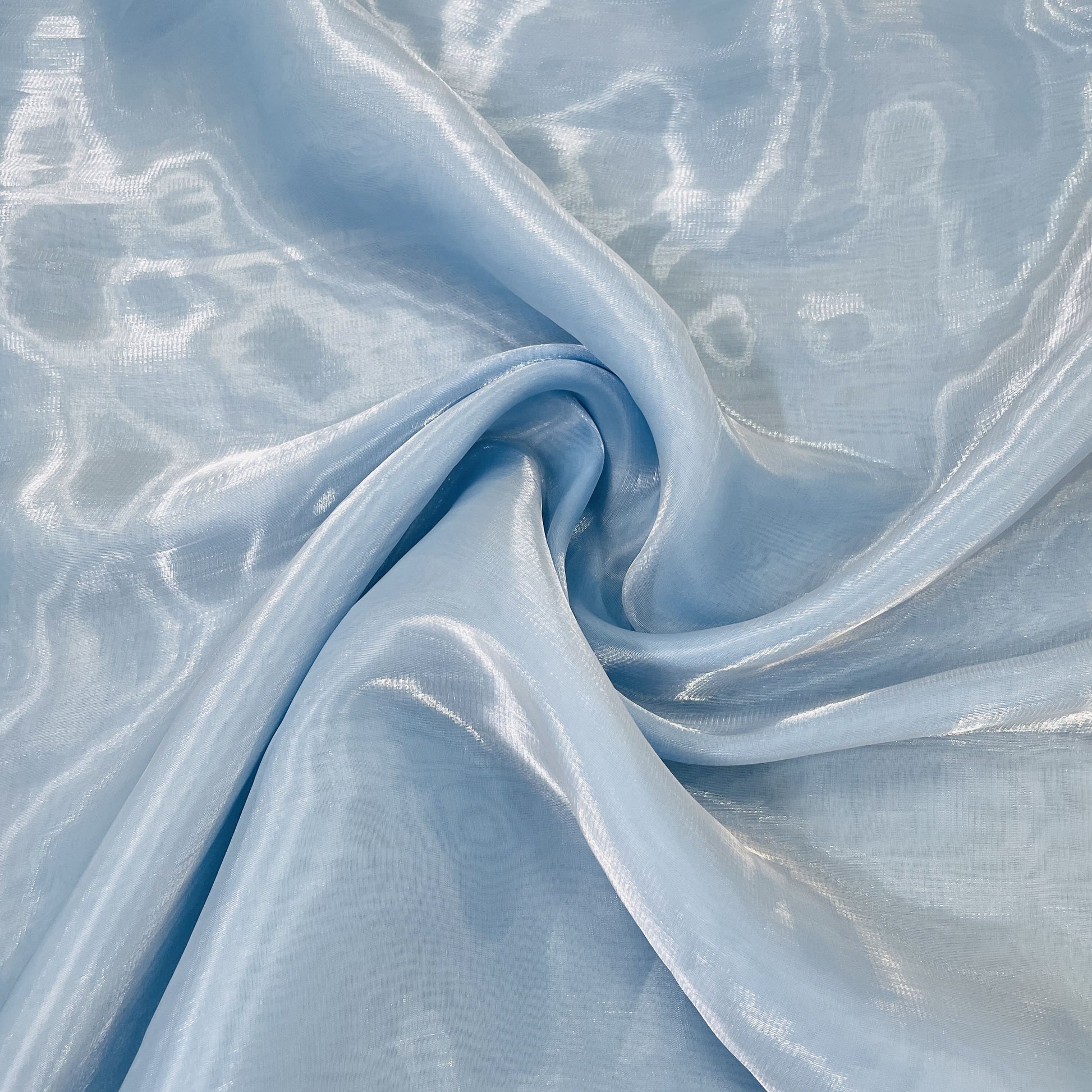 Exclusive Sky Blue Solid Organza Fabric