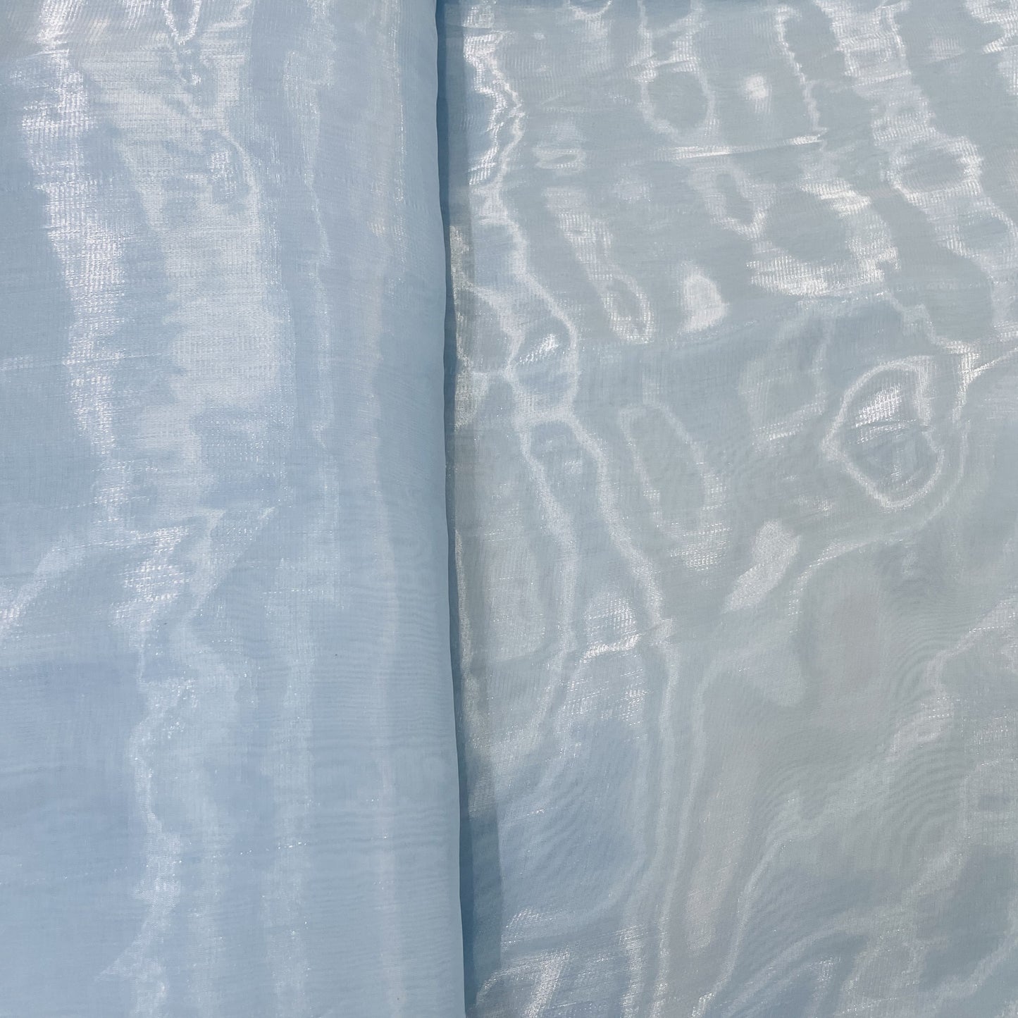 Exclusive Sky Blue Solid Organza Fabric