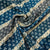 Blue Floral Foil Print Chanderi Silk Fabric - TradeUNO