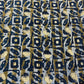 Blue Abstract Foil Print Chanderi Silk Fabric - TradeUNO