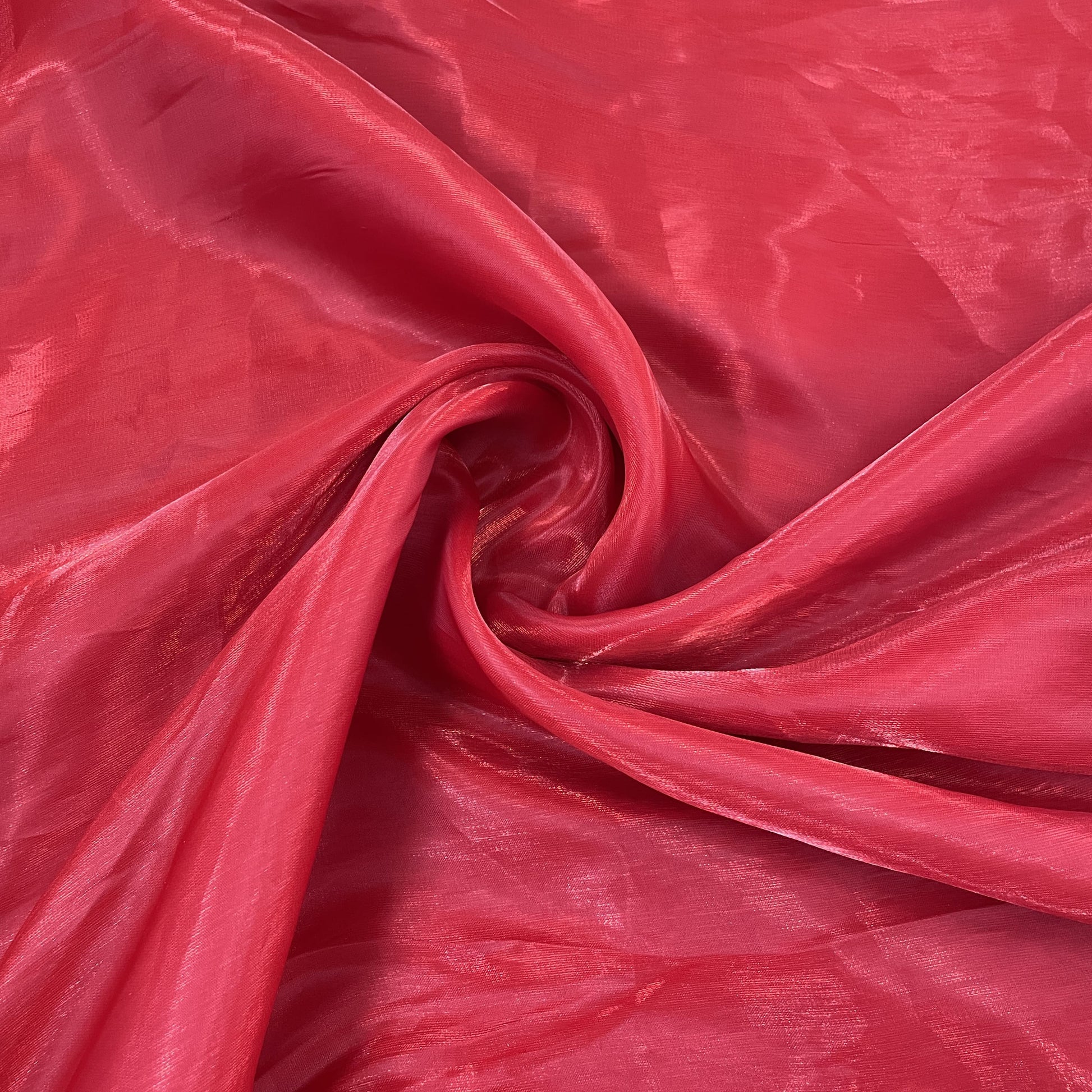 Exclusive Red Solid Organza Fabric