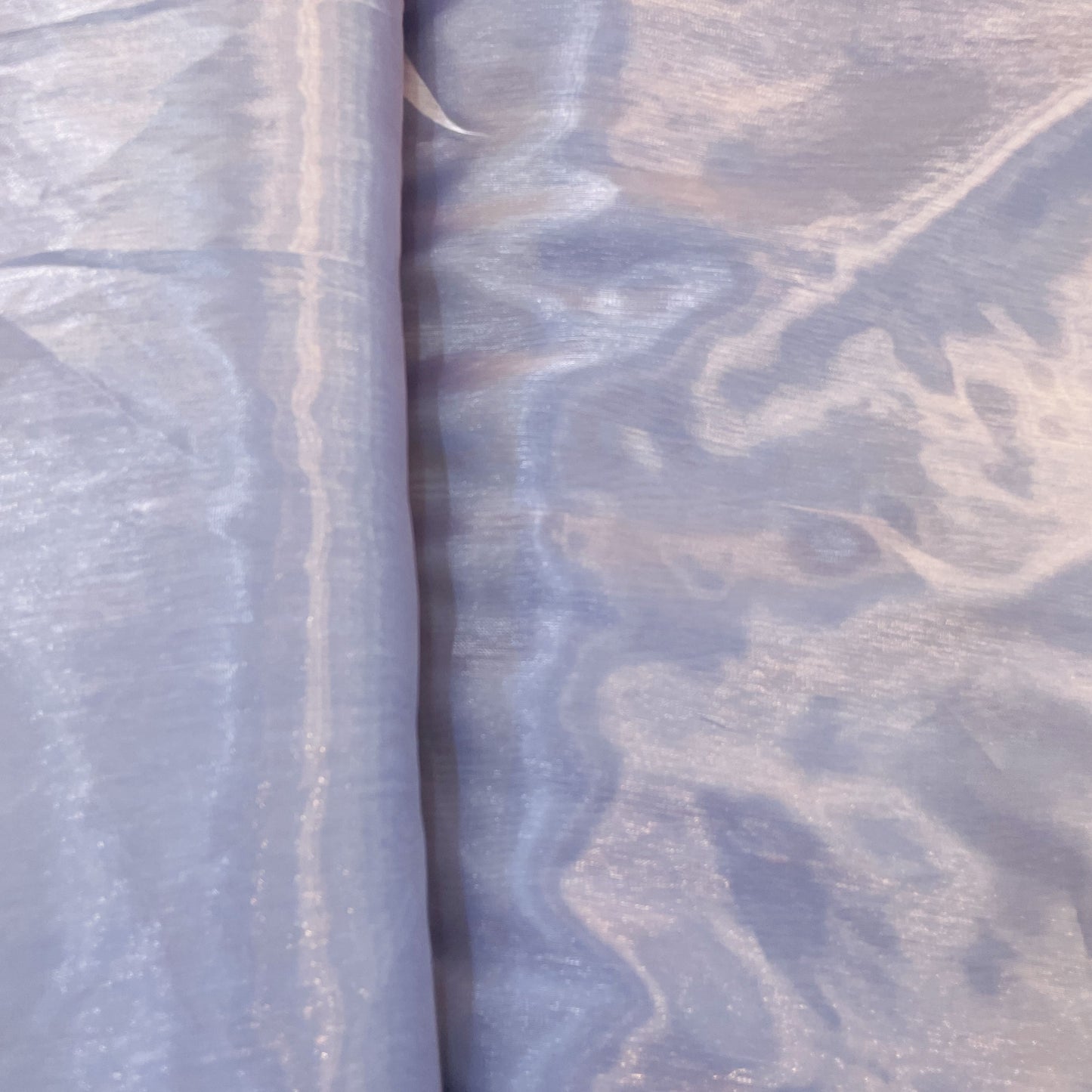 Exclusive Dark Blue Purple Solid Organza Fabric