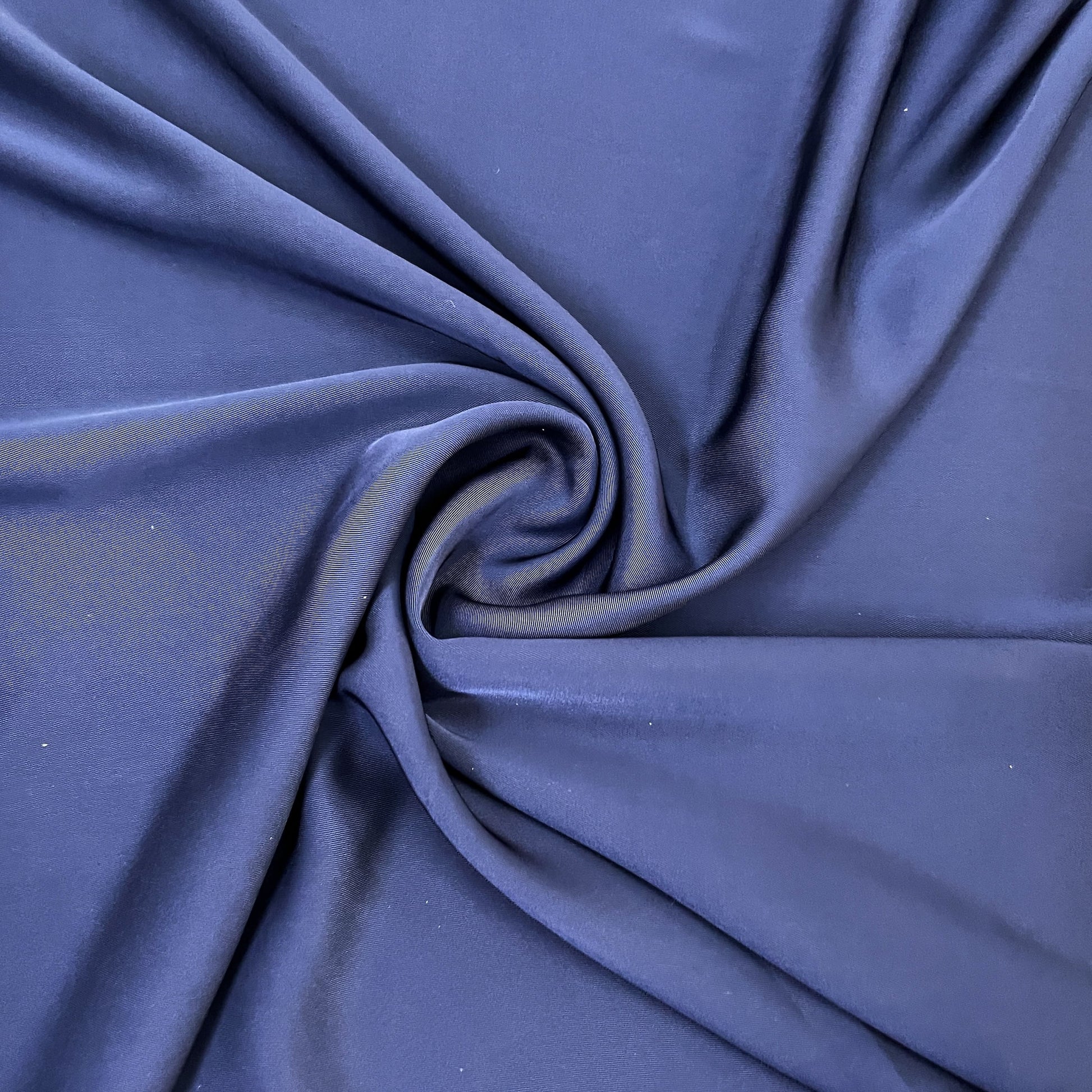Exclusive Navy Blue Solid Satin Fabric