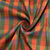 Premium Orange Green Check Dupion Silk Fabric