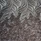 Exclusive Olive Green Floral Sequins Thread Embroidery Net Fabric
