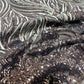 Exclusive Olive Green Floral Sequins Thread Embroidery Net Fabric