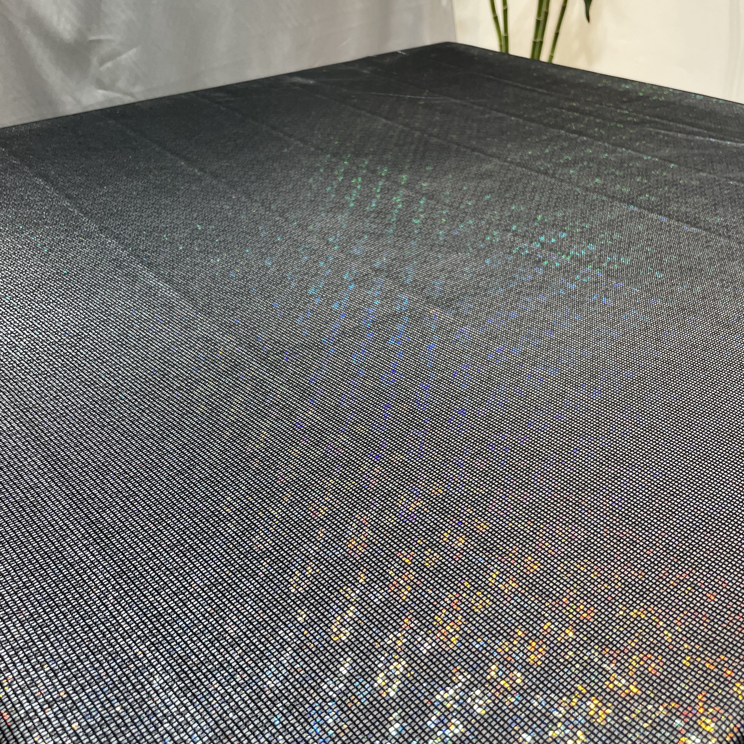 Premium Black Gold Lurex Embossed Satin Fabric