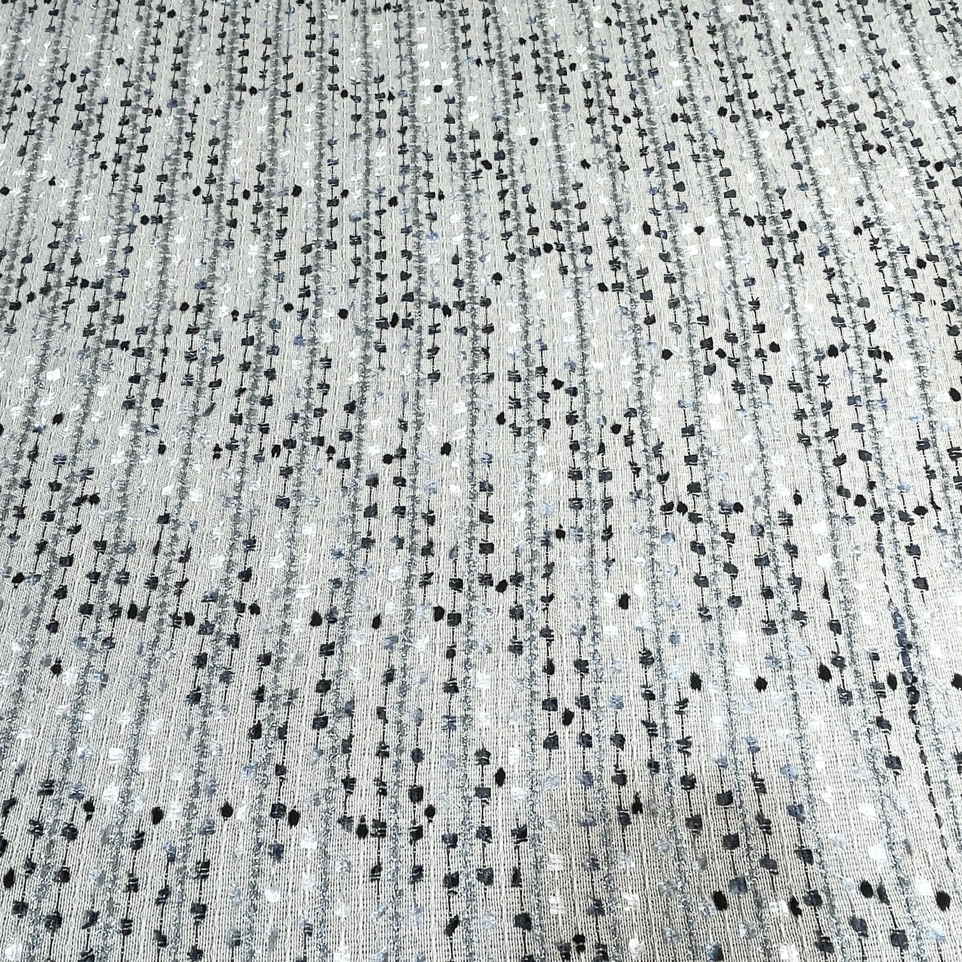 Premium Gray Tweed Fabric
