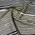 White & Gold Foil Stripe Thread Embroidery Georgette Fabric - TradeUNO