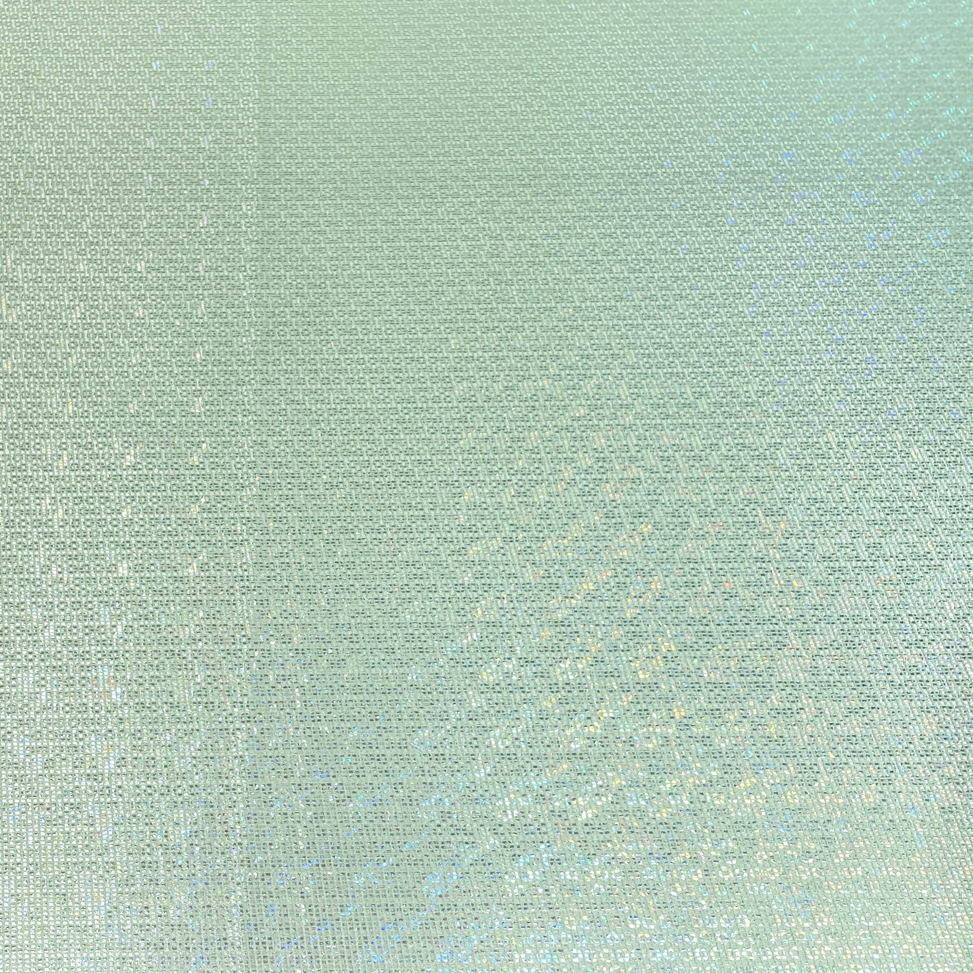 Premium Mint Green Gold Lurex Embossed Satin Fabric