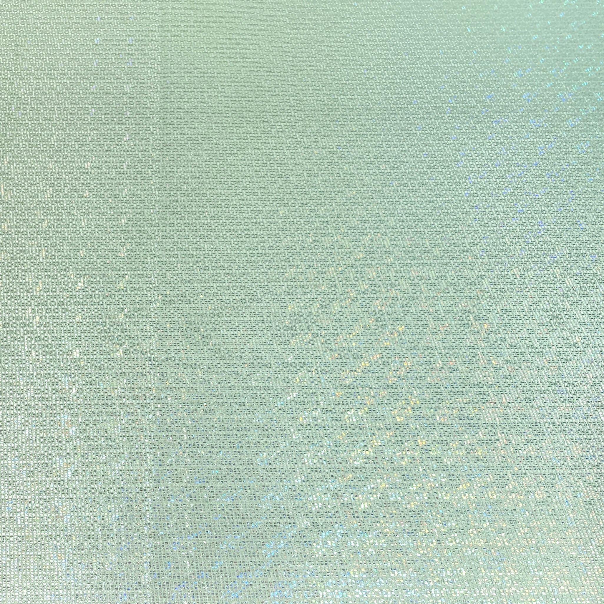 Premium Mint Green Gold Lurex Embossed Satin Fabric
