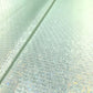 Premium Mint Green Gold Lurex Embossed Satin Fabric