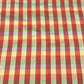 Premium Yellow Red Check Dupion Silk Fabric