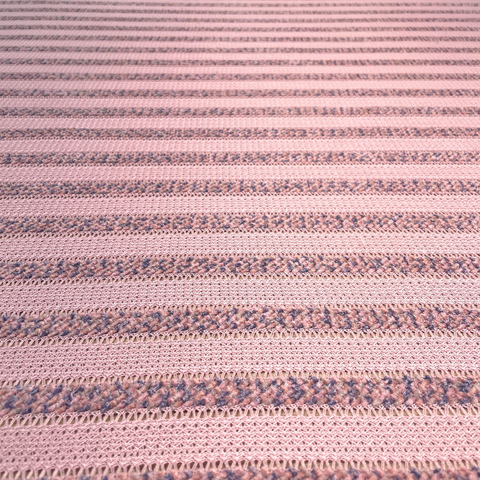 Premium Pink Stripes Crochet Fabric