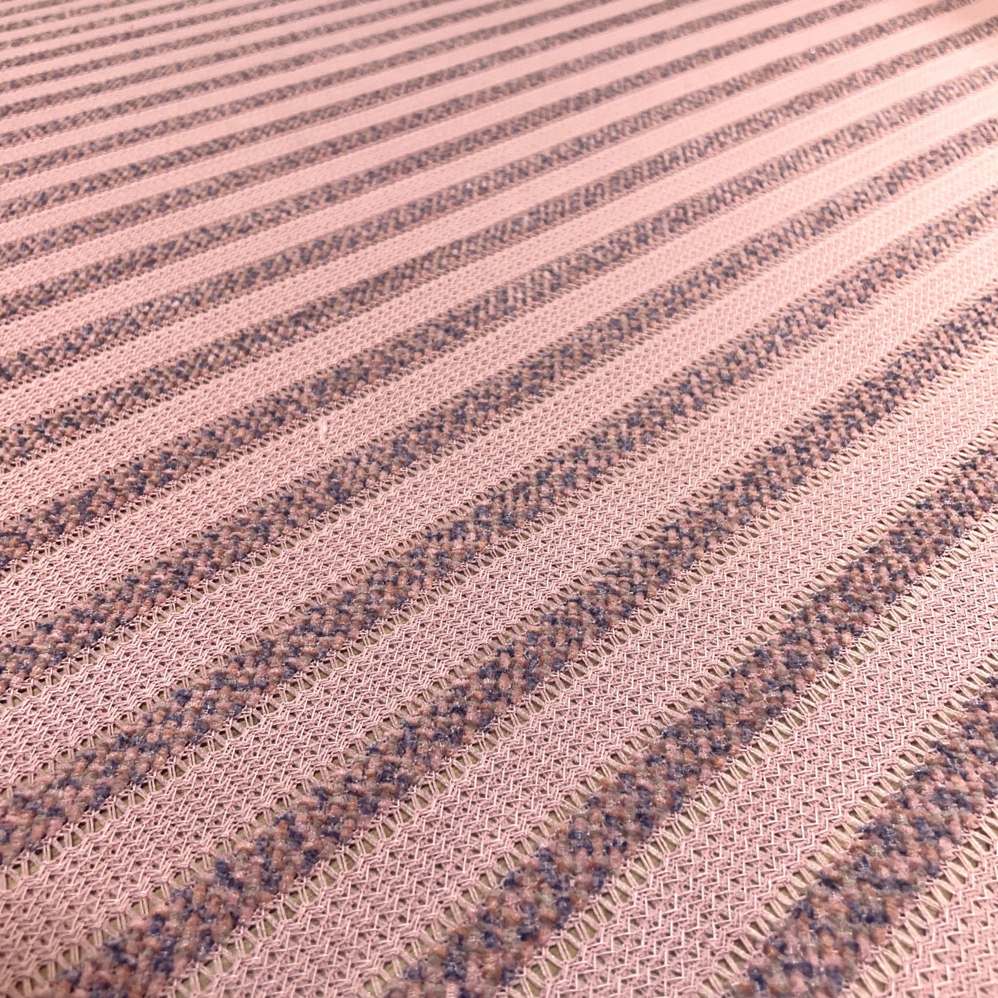 Premium Pink Stripes Crochet Fabric