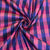 Premium Blue Pink Check Dupion Silk Fabric